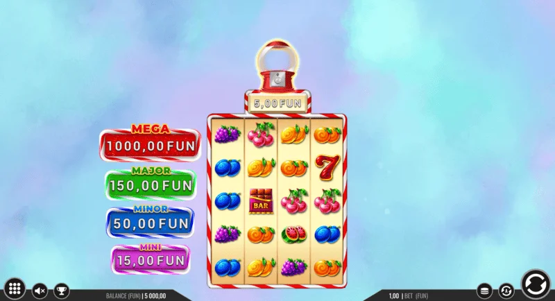 Sweet Candy Cash Stash - ekran igre sa kolonama i kontrolnim tasterima